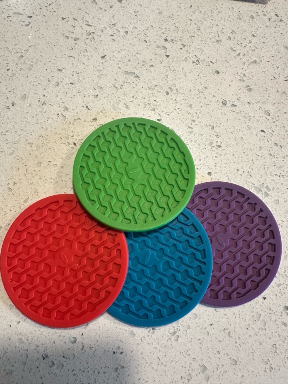 Oxo Colorful Silicone Round Trivets - Red, Green, Blue, Purple